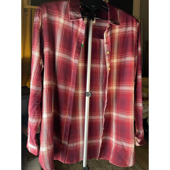 Jachs New York NWT Girlfriend classic plaid button down collar shirt Wmn Sz XL - Picture 2 of 8